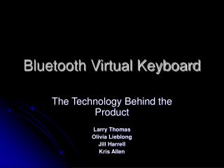 Bluetooth Virtual Keyboard