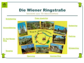 Die Wiener Ringstraße besteht aus 10 Abschnitten