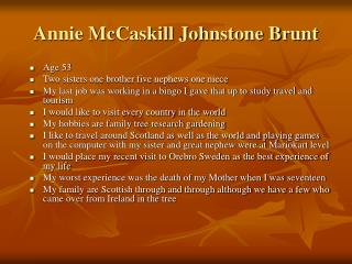 Annie McCaskill Johnstone Brunt