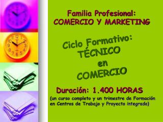 Ciclo Formativo: TÉCNICO en COMERCIO