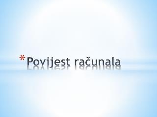 Povijest računala