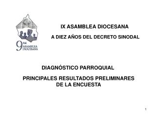 IX ASAMBLEA DIOCESANA