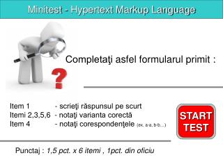 Minitest - Hypertext Markup Language