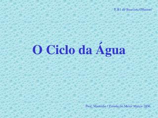 O Ciclo da Água