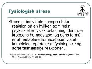 Fysiologisk stress