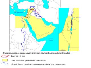 1/ Les ressources en eau au Moyen-Orient sont insuffisantes et inégalement réparties