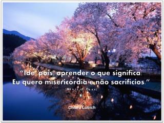 “Ide, pois, aprender o que significa: Eu quero misericórdia e não sacrifícios.”