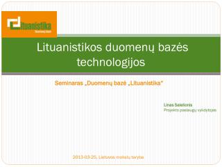 Lituanistikos duomenų bazės technologijos