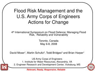 Flood Risk Management and the U.S. Army Corps of Engineers Actions for Change
