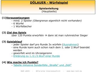 DÖLAUER - Würfelspiel