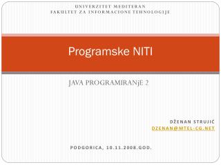 Programske NITI