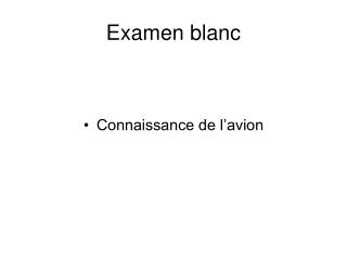 Examen blanc