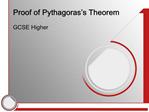 Proof of Pythagoras s Theorem