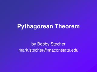 Pythagorean Theorem