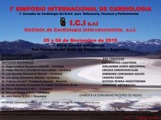 I° SIMPOSIO INTERNACIONAL DE CARDIOLOGIA