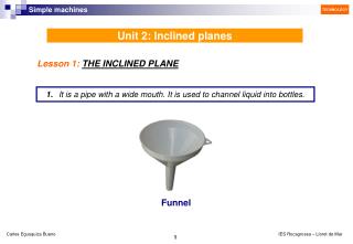 Unit 2: Inclined planes