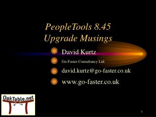 PeopleTools 8.45 Upgrade Musings