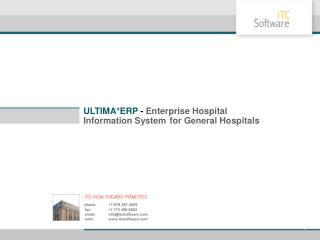 ULTIMA* ERP - Enterprise Hospital Information System for General Hospitals