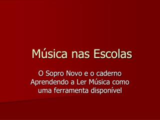 Música nas Escolas