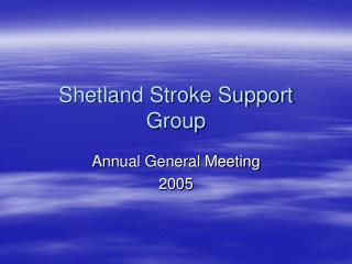 Shetland Stroke Support Group