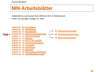 NIN-Arbeitsblätter