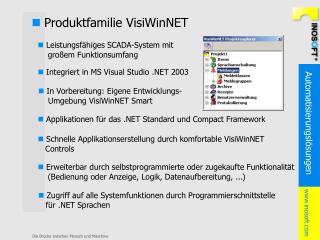 n Produktfamilie VisiWinNET