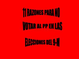 11 RAZONES PARA NO