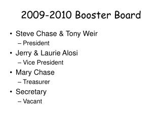 2009-2010 Booster Board