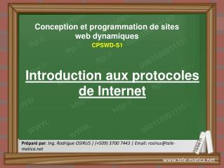 Introduction aux protocoles de Internet