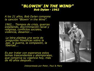 “BLOWIN’ IN THE WIND”