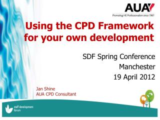 Using the CPD Framework for your own development