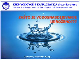 KJKP VODOVOD I KANALIZACIJA d.o.o Sarajevo