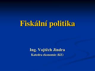 Fiskální politika