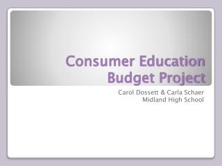 Consumer Education Budget Project