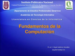 Fundamentos de la Computación