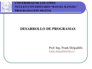 DESARROLLO DE PROGRAMAS