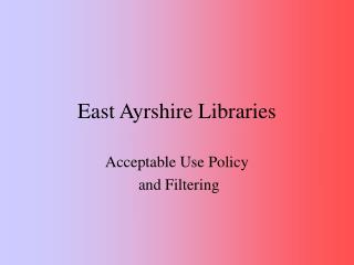 East Ayrshire Libraries