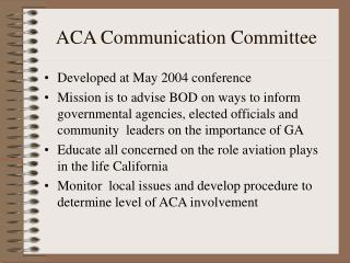 ACA Communication Committee