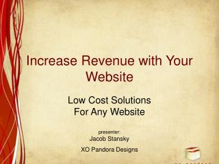 Increase Revenue with Your Website