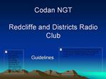 Codan NGT Redcliffe and Districts Radio Club