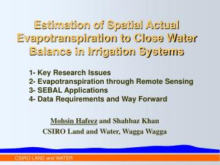 Estimation of Spatial Actual Evapotranspiration to Close Water Balance in Irrigation Systems