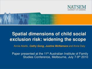 Spatial dimensions of child social exclusion risk: widening the scope