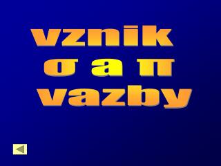 vznik σ a π vazby