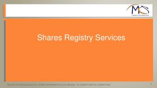 Shares Registry Services