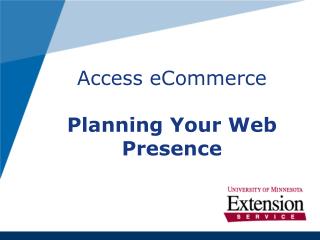 Access eCommerce Planning Your Web Presence