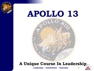 APOLLO 13 A Unique Course In Leadership