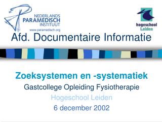 Afd. Documentaire Informatie