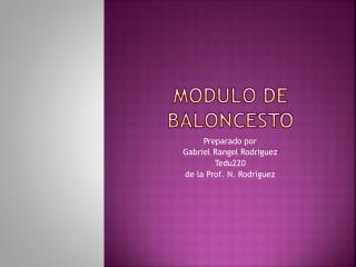 Modulo de baloncesto