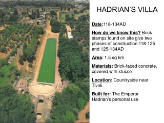 HADRIAN’S VILLA