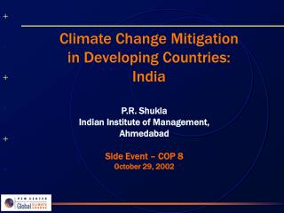 Climate Change Mitigation in Developing Countries: India